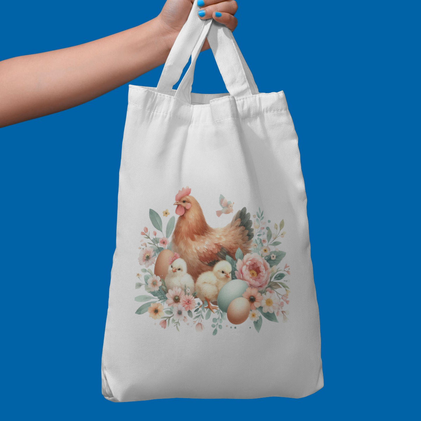 Classic Tote Bag with Mother Hen and Chicks