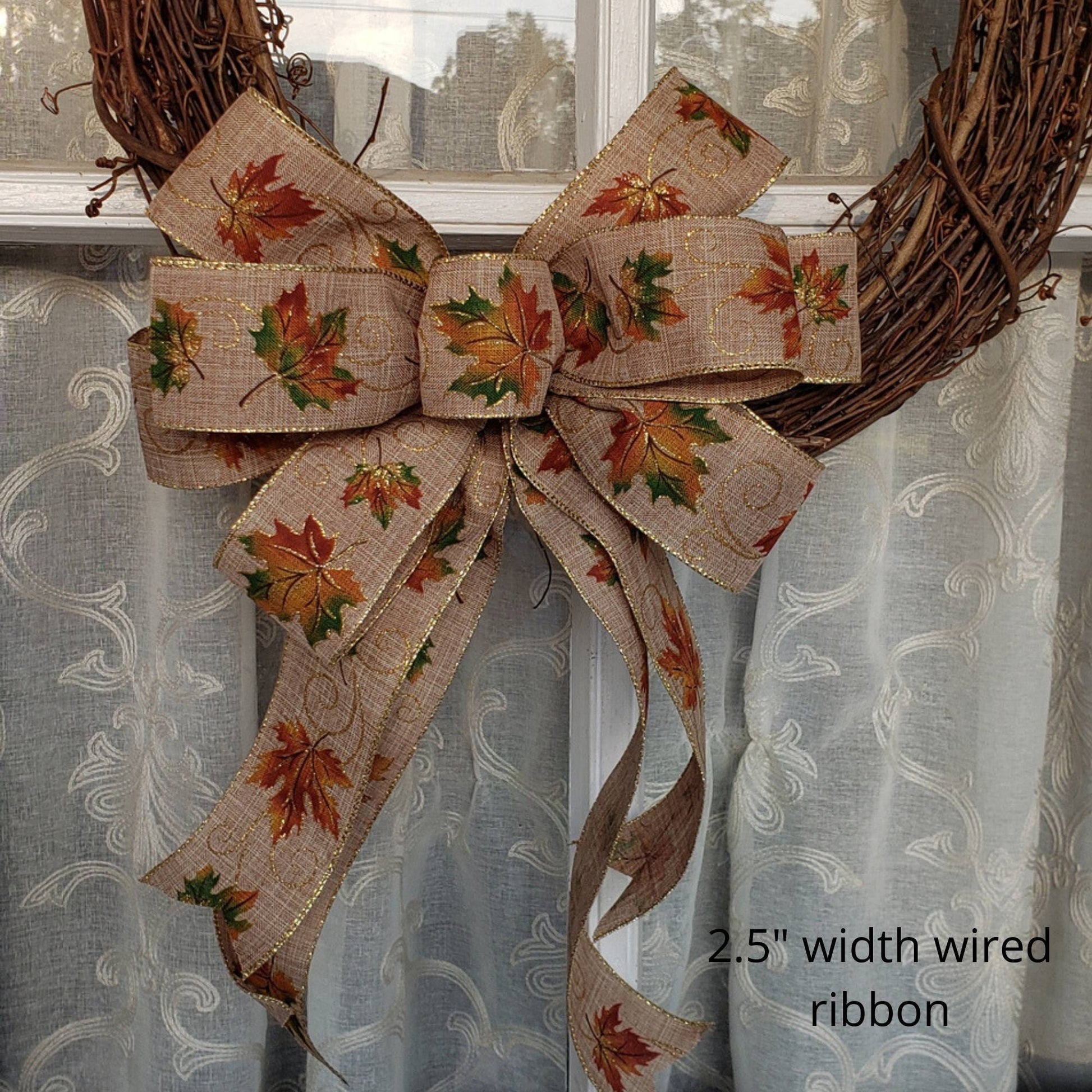 Wired Mocha Linen Ribbon