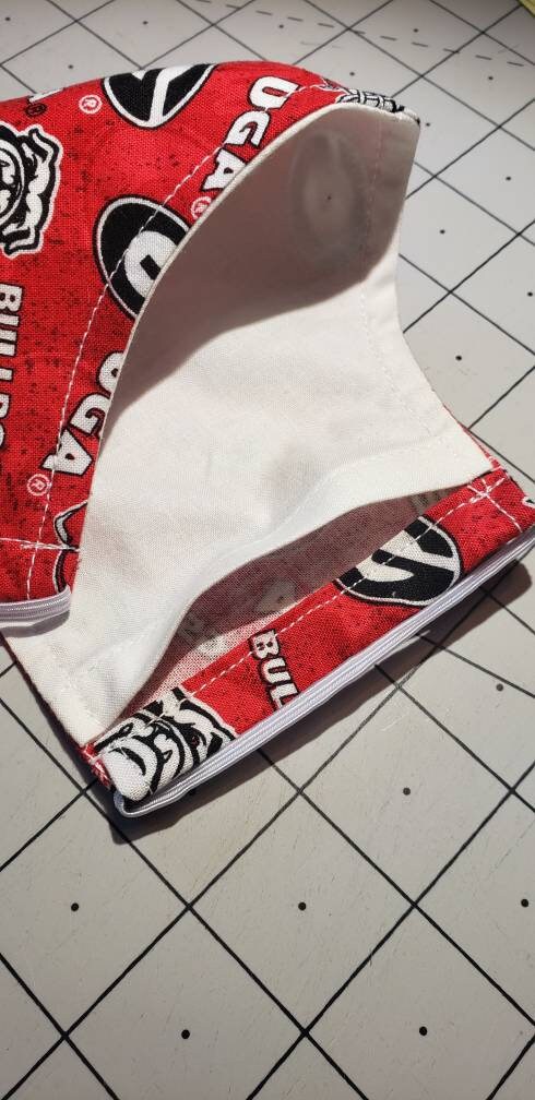 Georgia  Bulldogs Inspired Fabric Face Mask