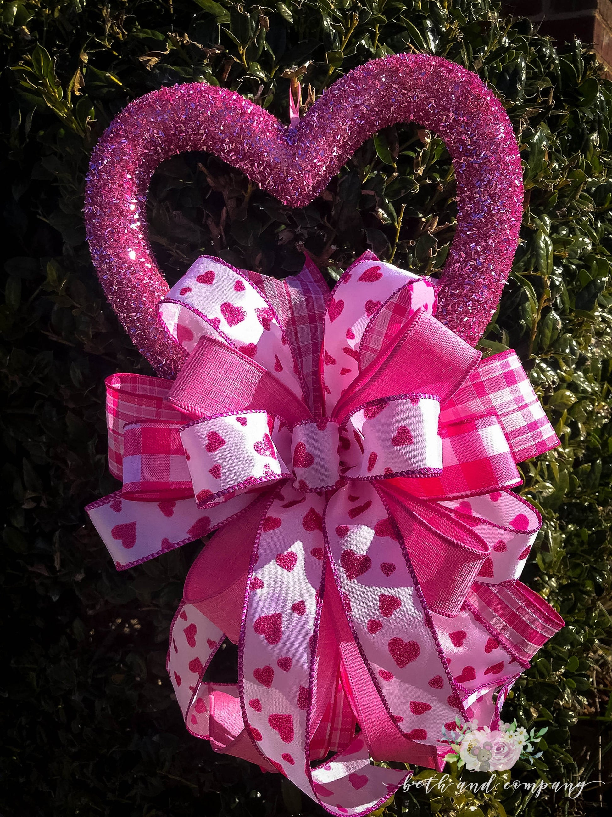 Red Valentines Love is Everything Heart Wreath for Your Front Door. 